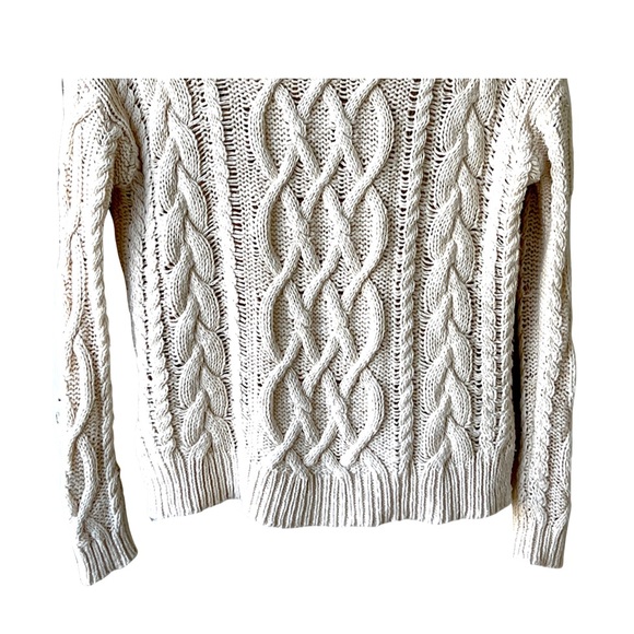 Denim & Supply Ralph Lauren Women’s Cable -Knit Sweater. Cream. Small - Picture 7 of 13